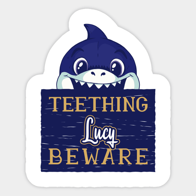 Lucy - Funny Kids Shark - Personalized Gift Idea - Bambini Sticker by Bambini